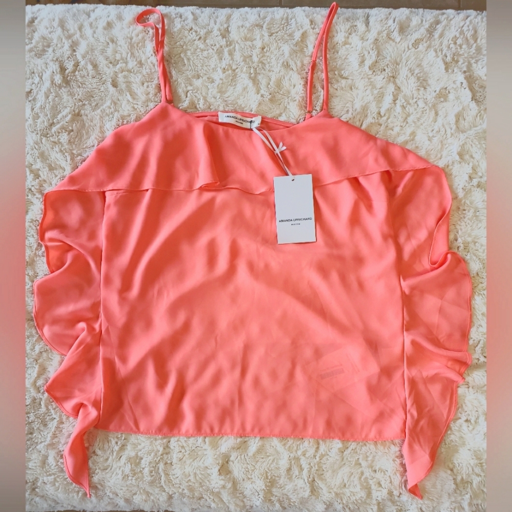 Amanda Uprichard Coral Sleeveless Top NWT